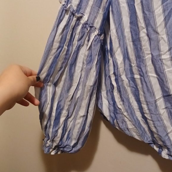 Max Studio  Women's Striped Wrap Blouse Size L - Picture 7 of 8